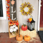 20 inches Autumn Eucalyptus Leaves Wreath Thanksgiving Rustic Wreath for Front Door Decoration Rustic Farmhouse Decor, Home Wall Haning Decor,Indoor/Outdoor Use (20in) - Image 2
