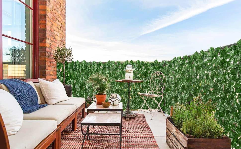 DearHouse Artificial Ivy Privacy Fence Wall Screen, 59x216.5inch Artificial Hedges Fence and Faux Ivy Vine Leaf Decoration for Outdoor Garden Decor - Image 5