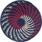 Handwoven African Basket Bowl for Fruits Wall Decor 12in diameter by ZenDesignsArtsCrafts