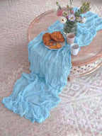 12Pack Baby Blue Cheesecloth Table Runner 20 x 120 inch Gauze Table Runner - Image 3