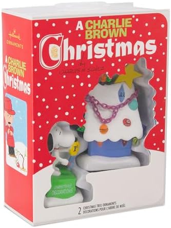 Hallmark Christmas Ornaments, Peanuts Snoopy and Holiday Doghouse Ornaments, Set of 2, Gifts for Peanuts Fans - Image 3