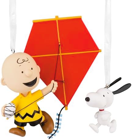 Hallmark Peanuts Christmas Ornaments (Charlie Brown and Snoopy) Set of 2 by Hallmark