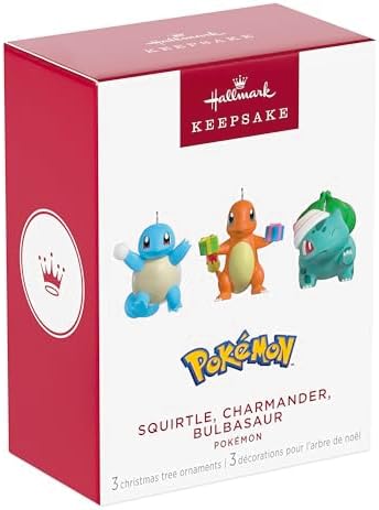 Hallmark Keepsake Mini Christmas Ornaments, Pokémon Squirtle, Charmander, Bulbasaur, Set of 3, Gifts for Gamers - Image 7
