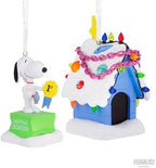 Hallmark Christmas Ornaments, Peanuts Snoopy and Holiday Doghouse Ornaments, Set of 2, Gifts for Peanuts Fans - Image 6