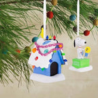 Hallmark Christmas Ornaments, Peanuts Snoopy and Holiday Doghouse Ornaments, Set of 2, Gifts for Peanuts Fans - Image 5