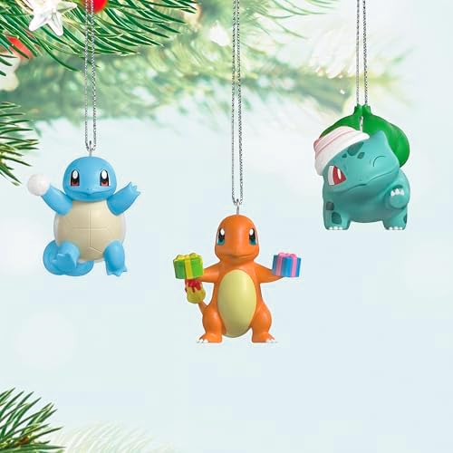 Hallmark Keepsake Mini Christmas Ornaments, Pokémon Squirtle, Charmander, Bulbasaur, Set of 3, Gifts for Gamers - Image 3